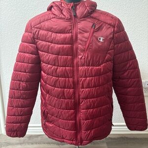 Champion Red Puffer Jacket